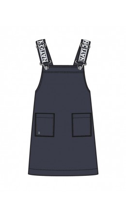 Сарафан трикотажный для девочек тёмно-синий