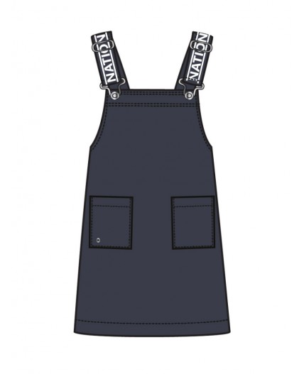 Сарафан трикотажный для девочек тёмно-синий