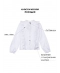 Блузка текстильная для девочек белый