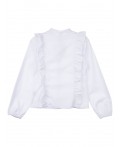 Блузка текстильная для девочек белый