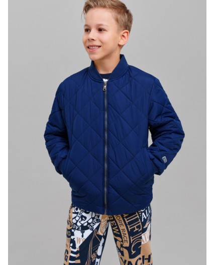 Куртка текстильная с полиуретановым покрытием для мальчиков тёмно-синий