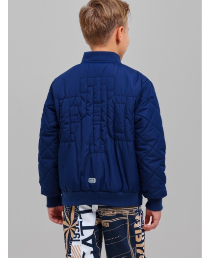 Куртка текстильная с полиуретановым покрытием для мальчиков тёмно-синий