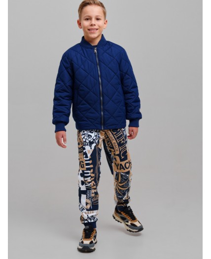 Куртка текстильная с полиуретановым покрытием для мальчиков тёмно-синий