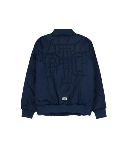 Куртка текстильная с полиуретановым покрытием для мальчиков тёмно-синий