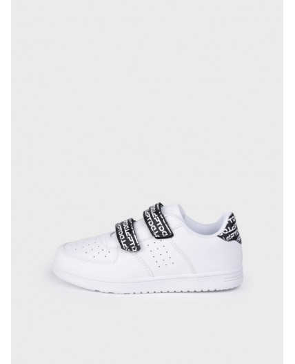 Полуботинки для девочек белый,черный