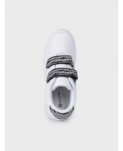 Полуботинки для девочек белый,черный