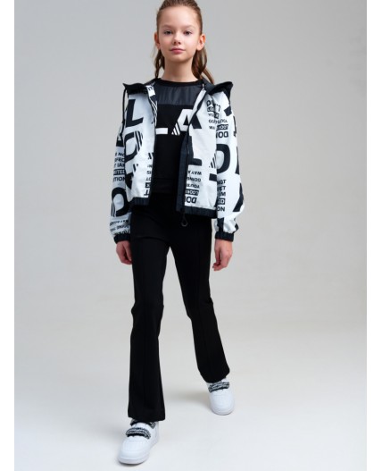 Полуботинки для девочек белый,черный