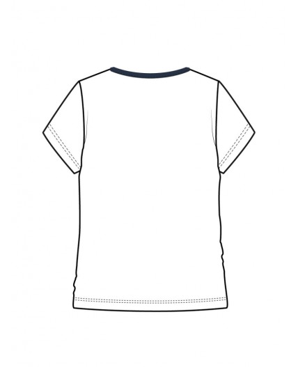 Блузка трикотажная для девочек (футболка) белый