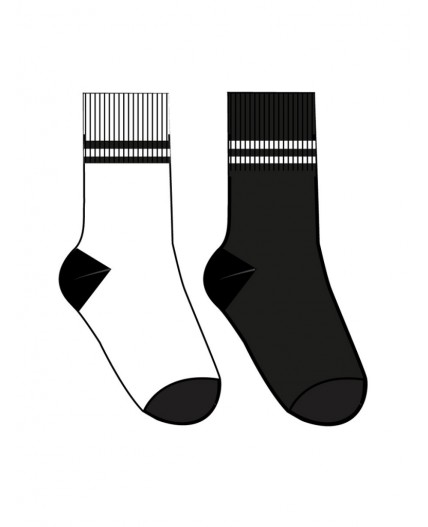 Носки трикотажные для мальчиков, 2 пары в комплекте черный,белый