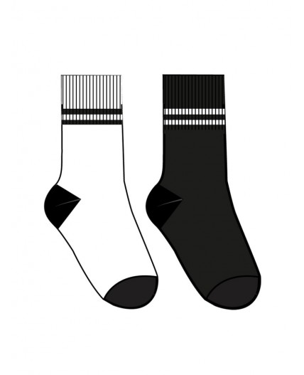 Носки трикотажные для мальчиков, 2 пары в комплекте черный,белый