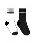 Носки трикотажные для мальчиков, 2 пары в комплекте черный,белый