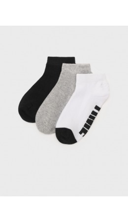 Носки трикотажные для мальчиков, 3 пары в комплекте черный,белый,серый