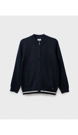 Кардиган трикотажный для мальчиков тёмно-синий