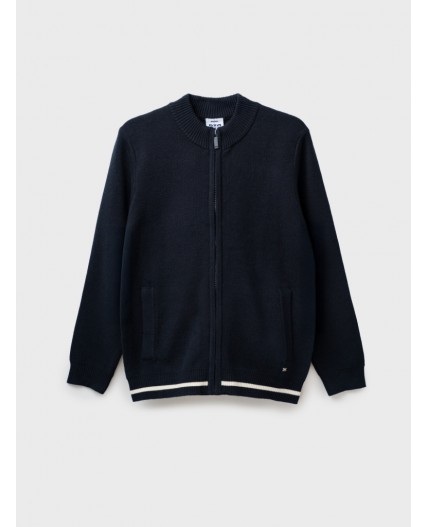 Кардиган трикотажный для мальчиков тёмно-синий