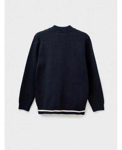 Кардиган трикотажный для мальчиков тёмно-синий
