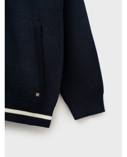 Кардиган трикотажный для мальчиков тёмно-синий