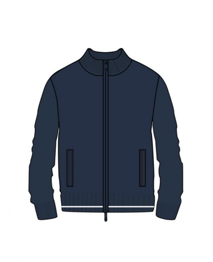 Кардиган трикотажный для мальчиков тёмно-синий