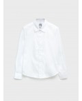 Сорочка текстильная для мальчиков (slim fit) белый