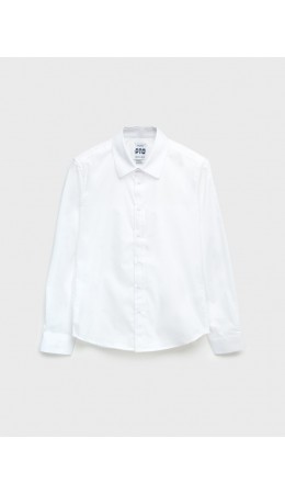 Сорочка текстильная для мальчиков (slim fit) белый