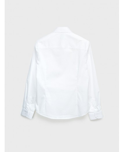 Сорочка текстильная для мальчиков (slim fit) белый