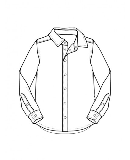 Сорочка текстильная для мальчиков (slim fit) белый