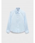 Сорочка текстильная для мальчиков (slim fit) голубой