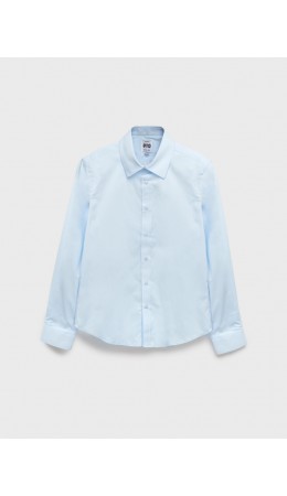 Сорочка текстильная для мальчиков (slim fit) голубой