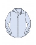 Сорочка текстильная для мальчиков (slim fit) голубой