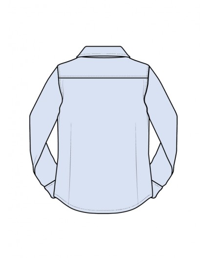 Сорочка текстильная для мальчиков (slim fit) голубой