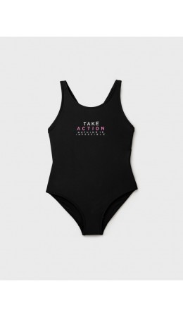 Купальник трикотажный для девочек черный