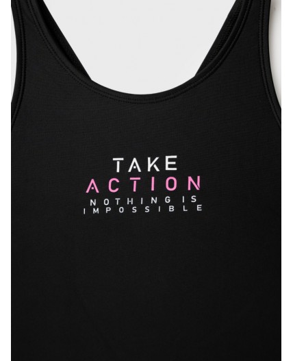 Купальник трикотажный для девочек черный