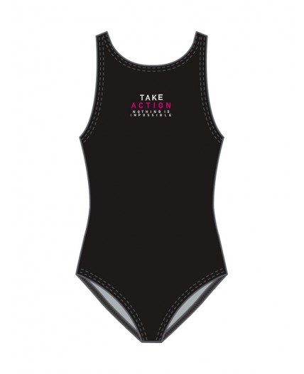 Купальник трикотажный для девочек черный