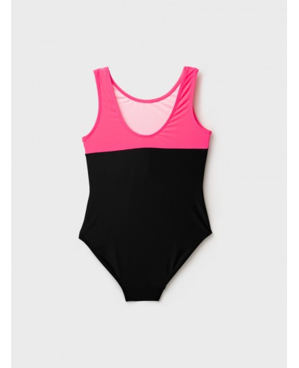 Купальник трикотажный для девочек розовый,черный