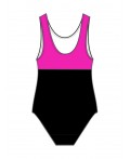 Купальник трикотажный для девочек розовый,черный
