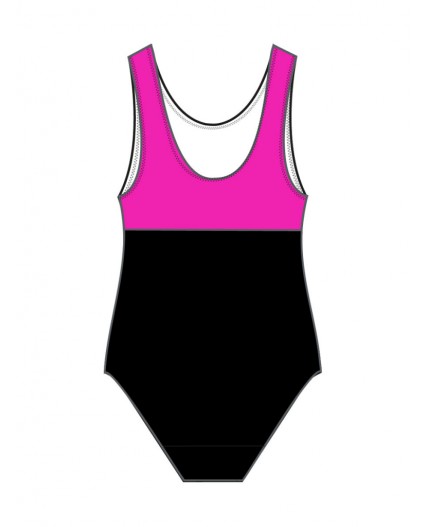 Купальник трикотажный для девочек розовый,черный