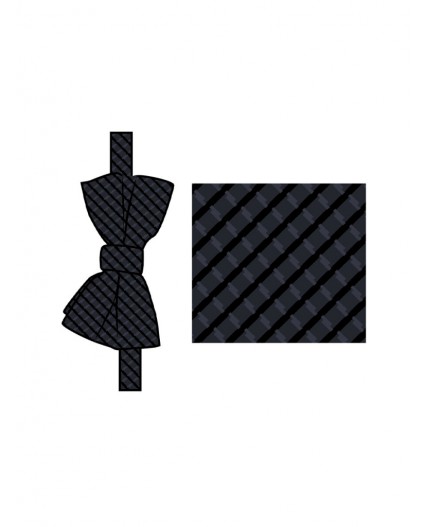 Галстук-бабочка текстильный для мальчиков черный