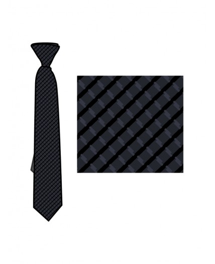 Галстук текстильный для мальчиков черный