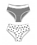 Трусы трикотажные для девочек, 2 шт в комплекте черный,белый