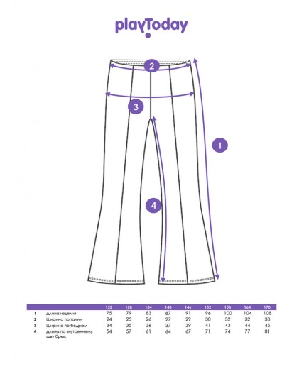 Брюки трикотажные для девочек черный