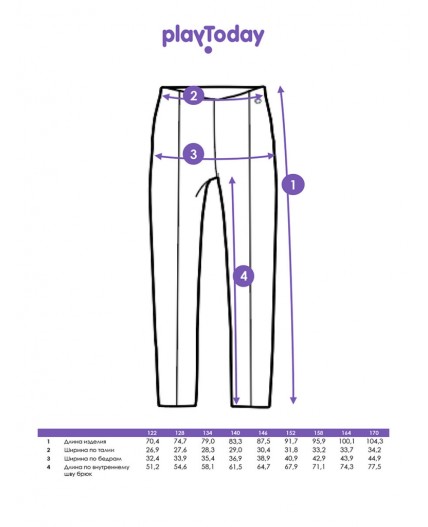 Брюки трикотажные для девочек черный