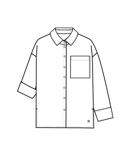 Блузка текстильная для девочек белый