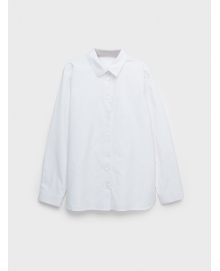 Блузка текстильная для девочек белый