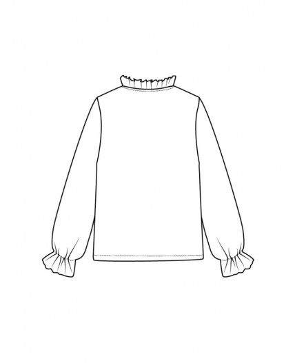 Блузка текстильная для девочек белый