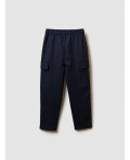 Брюки трикотажные для мальчиков тёмно-синий