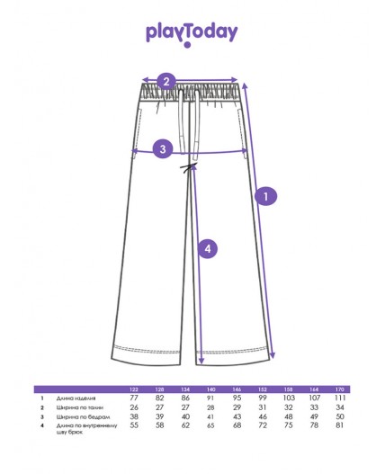 Брюки трикотажные для девочек черный