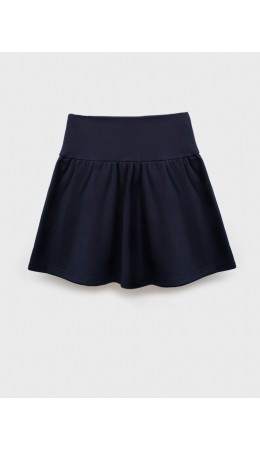 Юбка трикотажная для девочек тёмно-синий