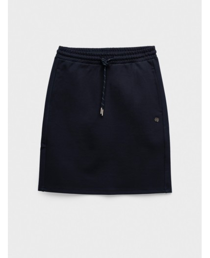 Юбка трикотажная для девочек тёмно-синий