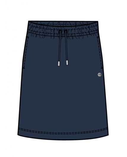 Юбка трикотажная для девочек тёмно-синий