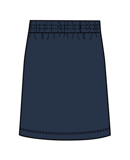 Юбка трикотажная для девочек тёмно-синий