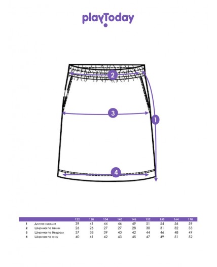 Юбка трикотажная для девочек тёмно-синий